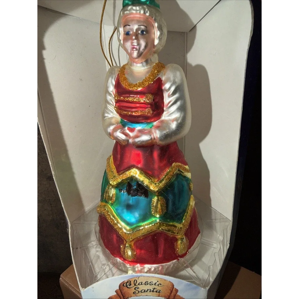 Santa's Best European Style Mouth Blown Classic Santa